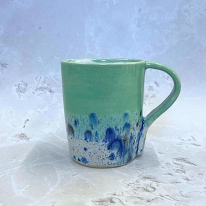 Green Shoreline Handmade Stoneware Ceramic Colourful Mug