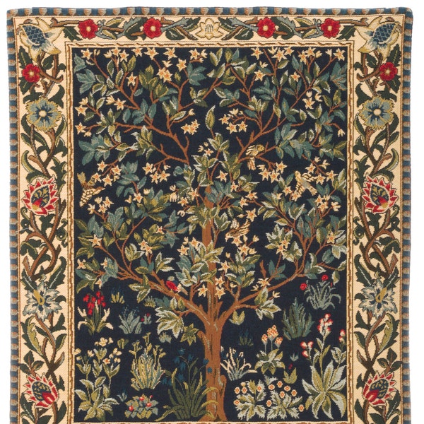Gobelin Wandbehang Baum des Lebens - Baum des Lebens Wandbehang - William Morris Wandteppich - William Morris Decor - WT-1085