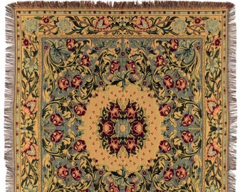 William Morris Throw Blanket - Belgian Tapestry Throw - William Morris Design Throw Blanket