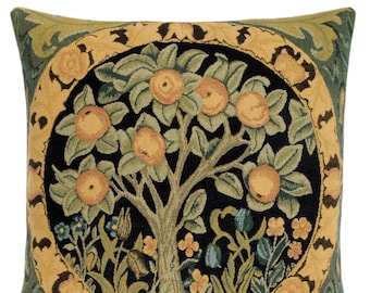 Orange Tree Pillow Cover - William Morris Pilllow Cover - 18x18 Belgian Tapestry Pillow Cover - Morris Design Gift