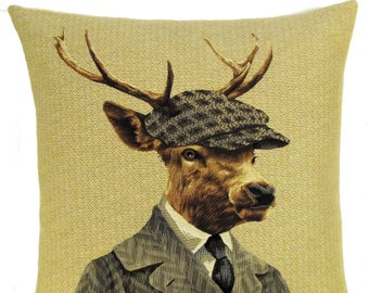 Quirky Stag Decor - Stag Pillow Cover - Stag Lover Gift - Funny Stag Cushion Cover