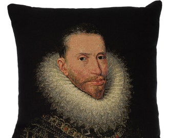 belgian gobelin tapestry cushion pillow cover Albert of Austria by Frans Pourbus the Younger