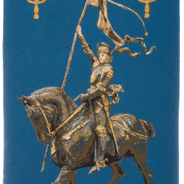 Joan of Arc Tapestry: French Medieval Wall Hanging, Chivalry Decor