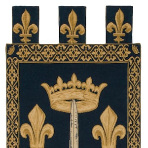 Fleur de Lis Tapestry: Joan of Arc Coat of Arms, Heraldic Wall Hanging