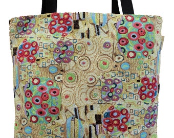 Klimt Tote Bag - Gustav Klimt Shoulder Bag - Fine Arts Handbag - Tapestry Hobo Bag - Woven Handbag - Art Gift