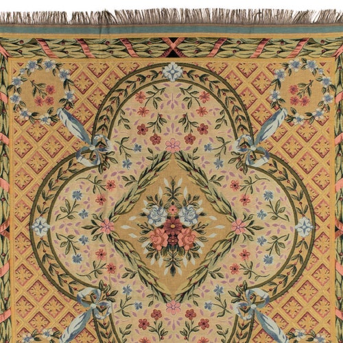 Aubusson Throw Blanket French Decor Tapestry Throw Sofa Etsy