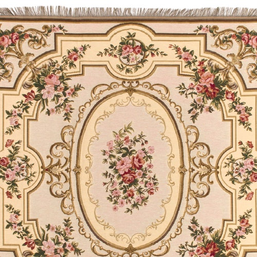 Aubusson Throw Blanket French Decor Tapestry Throw Sofa Etsy