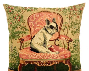 Housse de coussin bouledogue français - housse de coussin boston terrier - cadeau pour amateur de bouledogue - coussin fantaisie - décoration chien