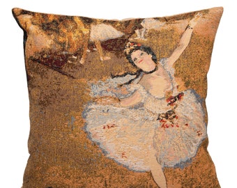 Star Dancer Pillow Cover - Edgar Degas Decor - French Impressionist Gift - Ballet Lover Gift - Fine Arts Decor - Tapestry Pillow Cover