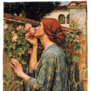 belgian wall tapestry hanging wall decor gobelin the Soul of the Rose by J.W.Waterhouse