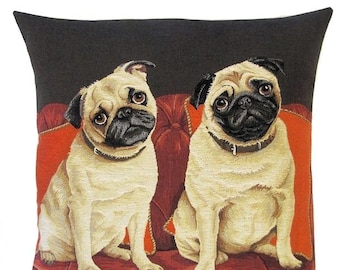 Dog Pillow Couch - Pug Pillow Cover - Pug Decor - Funny Pugs Throw Pillow - Pug Cushion Cover - Tapestry Pillow Cover - Pug Gift