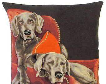 Weimaraners Pillow Cover - Weimaraner 18x18 Tapestry Pillow Cover - Weimaraner Lover Gift - PC-5338