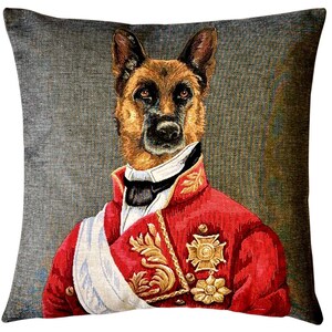 ジャーマンシェパードの枕カバー - アルザスのクッションカバー - 犬のアート - 犬好きへのギフト - 18x18 クッションカバー
