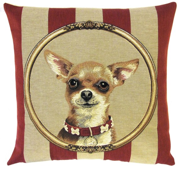 sofa pillow personalized pillow housewarming gift pet portrait Chihuahua Pillow cover dog pillow