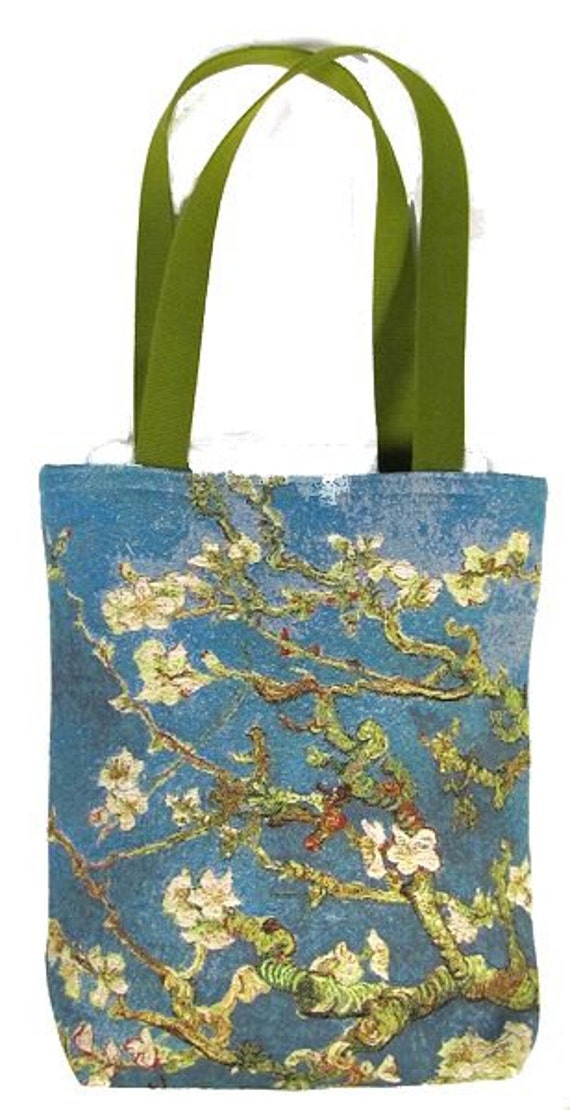 belgian gobelin tapestry tote bag Almond Branches by Vincent Etsy