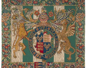 Belgian Royal Coat of Arms Wall Tapestry: Museum Collection (29x35)