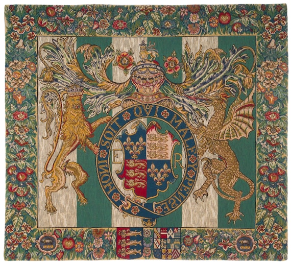 Belgian Royal Coat of Arms Wall Tapestry: Museum Collection (29x35)