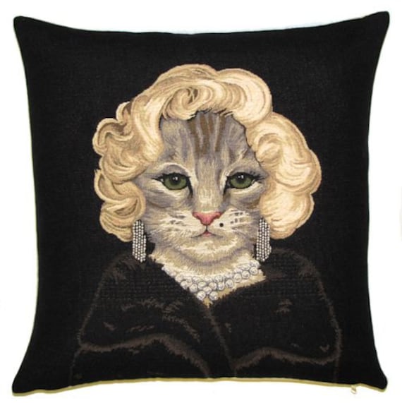 Marilyn Monroe Cat Pillow Cover Cat Cat pillow cases | Etsy