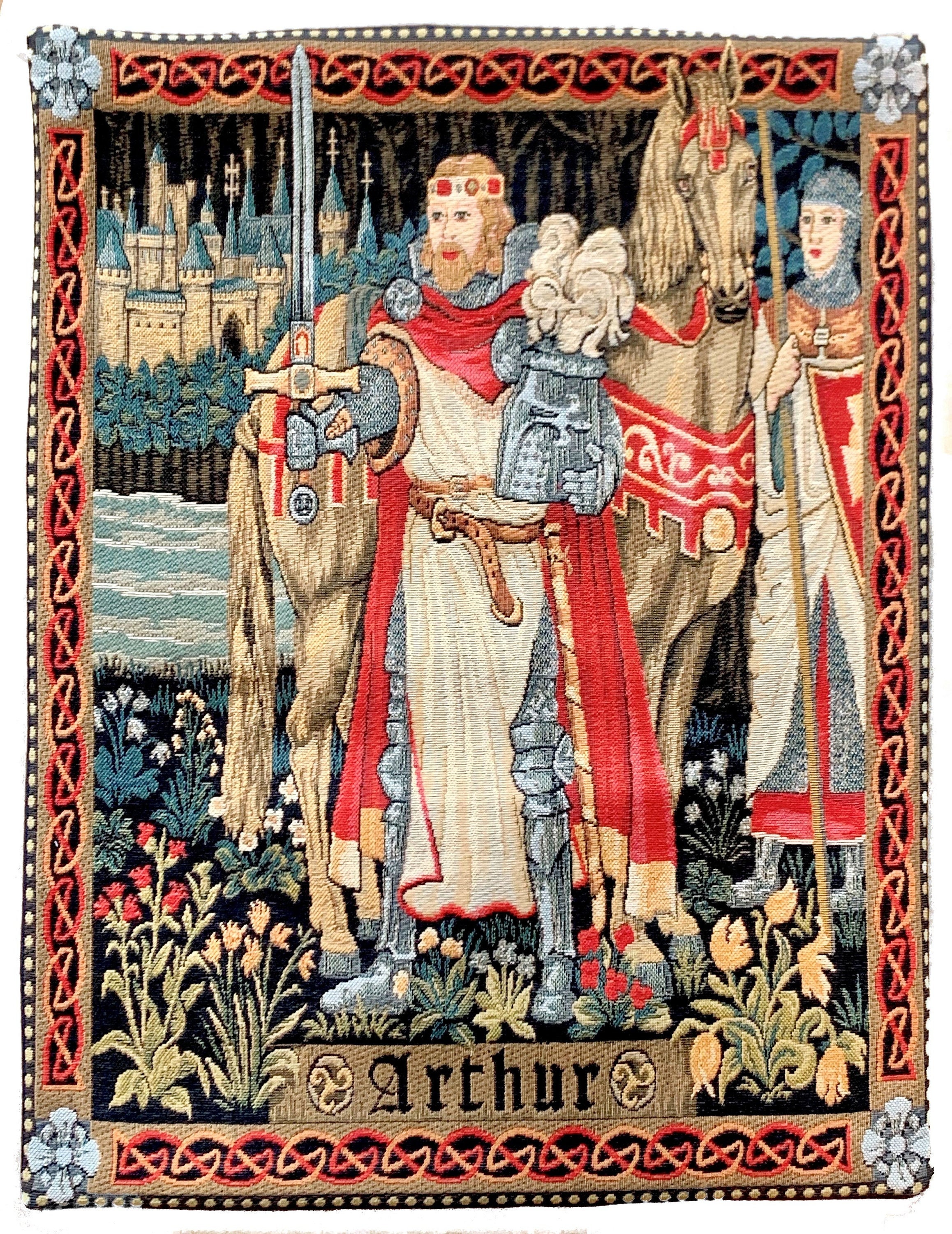 King Arthur Art - Medieval Tapestry - Medieval Wall Hanging Tapestry