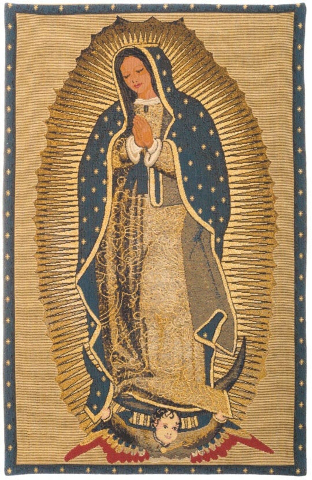 Virgin of Guadalupe Tapestry Wall Hanging - Virgin Mary Wall Virgin of Guadalupe Tapestry Wall Hanging - Virgin Mary Wall