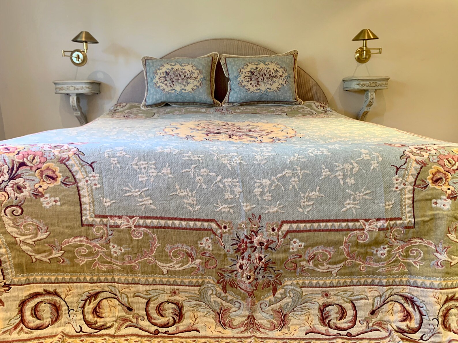 Tapestry Bedspread Regency Bed Coverlet and Shams Tapestry Etsy