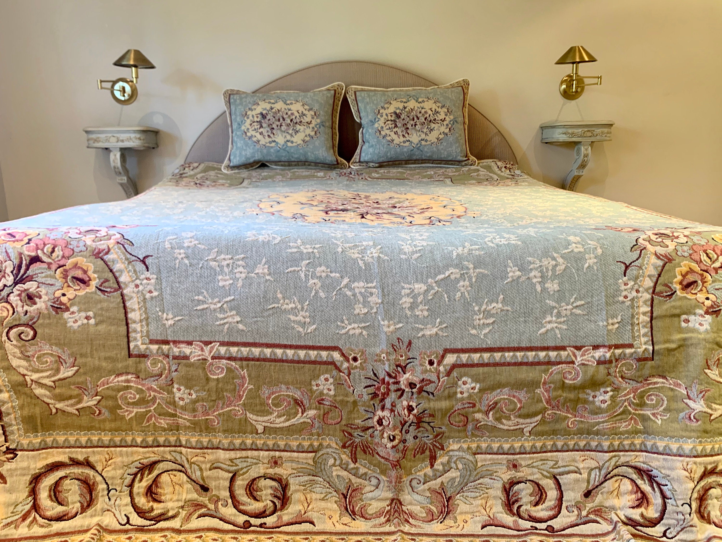 Tapestry Bedspread Regency Bed Coverlet and Shams Tapestry Etsy