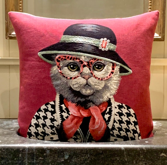 Copertina cuscino ritratto gatto Chanel Lover Gift - Etsy Italia