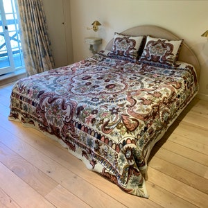 Tapestry Bedspread Tiziano - Bed Coverlet and Shams - Tapestry Bed Throw - Sofa Throw - Sofa Coverlet - Tapestry Throw Blanket - Queen Size