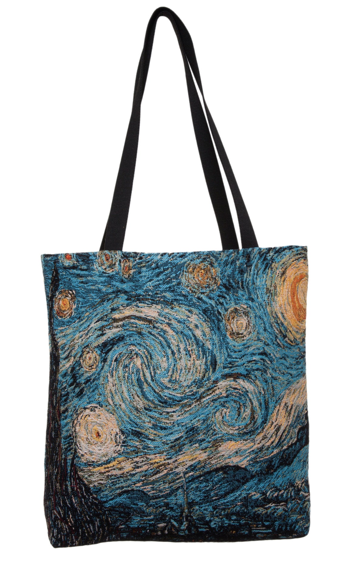 Van Gogh Starry Night Handbag Tapestry Tote Bag Fine Arts Etsy