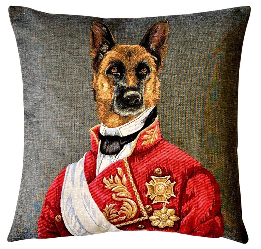 German Shepherd Pillow Cover Alsatian Cushion Cover Dog Art Dog Lover