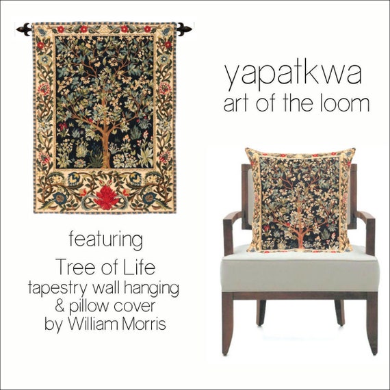 Tapestry Wall Hanging and Pillow Cover Tree of Life William Morris Wall Tapestry William Morris Decor Arts and Crafts Decor Etsy Canada