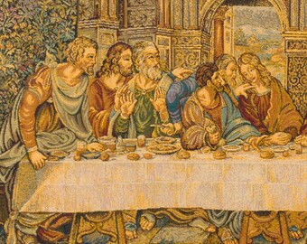 Last Supper Wall Art - Last Supper Tapestry Wall Hanging - Da Vinci Wall Decor - Religious Art - Last Supper Wall Hanging Tapestry