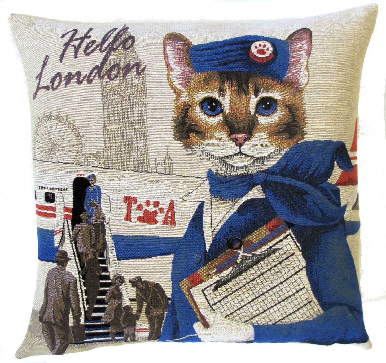 Cat Tapestry Pillows - Yapatkwa - The Belgian Tapestry Store