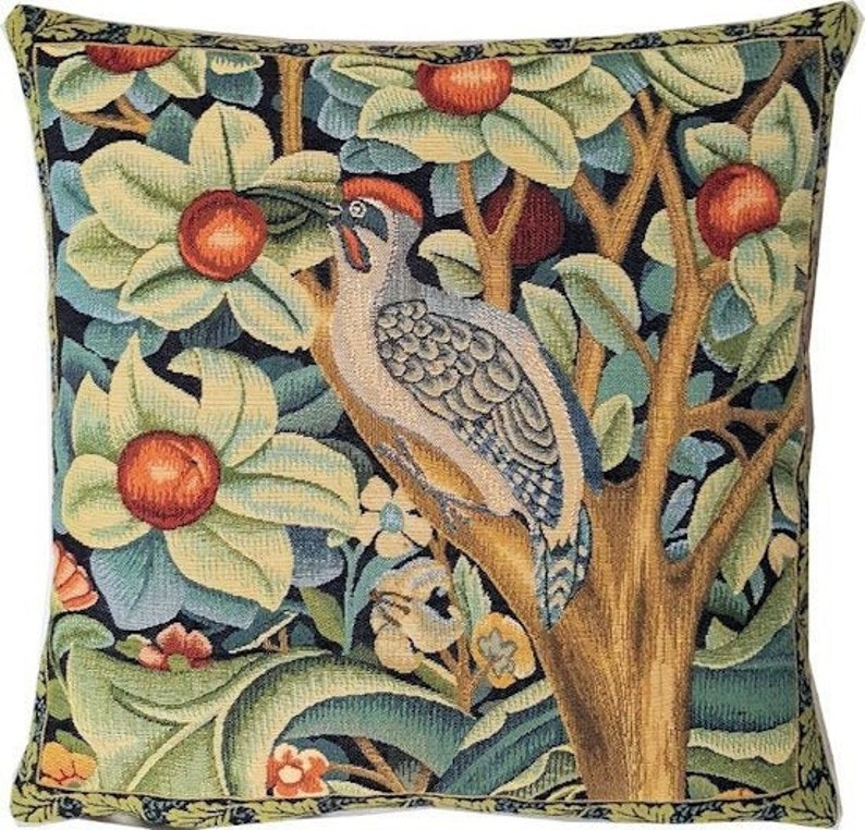 Yapatkwa Tapestries William Morris Woodpecker Pillow Cover