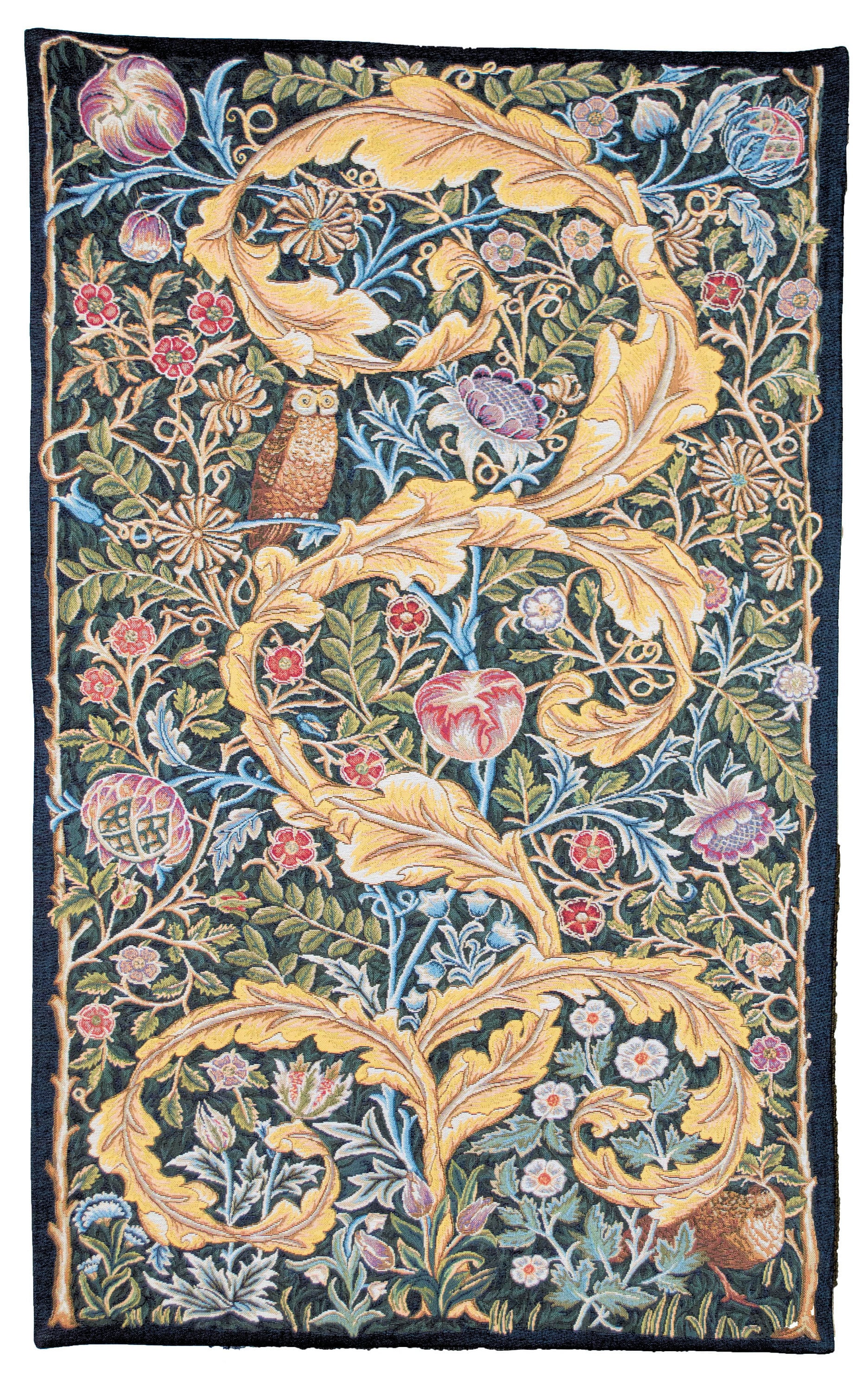 tapestry wall hanging Owl and Pigeon William Morris wall hanging