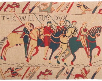Bayeux Tapestry Wall Hanging - Medieval Wall Tapestry - Medieval Decor - Bayeux Chevalier Tapestry - Bayeux fragment