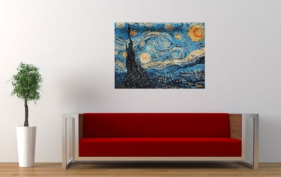 ベルギー製タペストリー壁掛け：ゴッホ作「星月夜」 - Etsy 日本