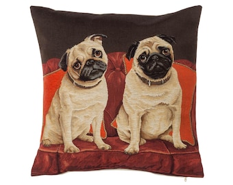 Pug Tapestry Pillow Cover: Funny Dog Couch Cushion