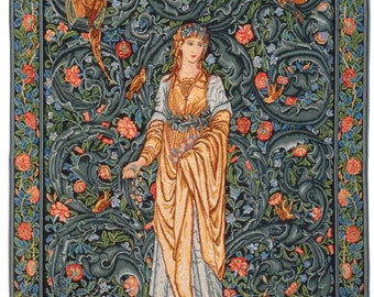 William Morris Tapestry Wall Hanging - Flora Wall Hanging Tapestry - William Morris Gift - English Wall Decor - Gobelin Wall Tapestry