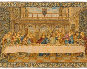 Last Supper Wall Art - Last Supper Tapestry Wall Hanging - Da Vinci Wall Decor - Religious Art - Last Supper Wall Hanging Tapestry
