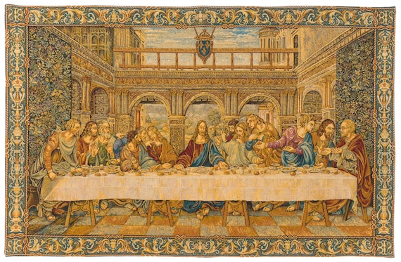 Last Supper Wall Art Last Supper Tapestry Wall Hanging Da Etsy