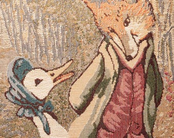 Jemima Puddle Duck Tapestry Pillow Cover: Beatrix Potter Gift