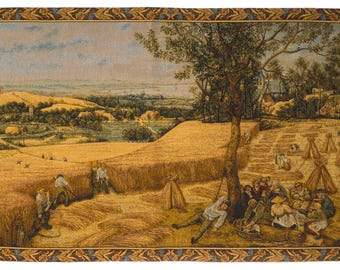 The Harvesters Tapestry Wall Hanging: Belgian Fine Arts Decor (25x43)