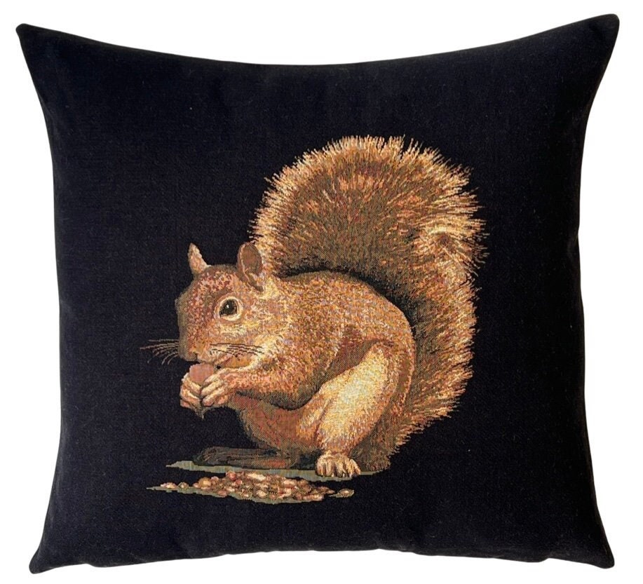 18 Gray Squirrel Decorative Square Throw Pillows, Set of 4 - Accent Pillows  - Wild Wings