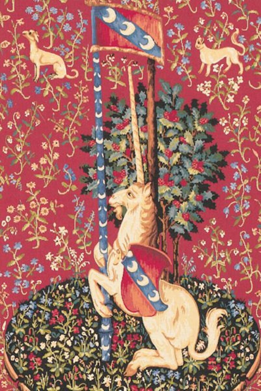 Unicorn Tapestry - Unicorn Wall Hanging Tapestry - Belgian Unicorn Tapestry - Unicorn Wall Hanging Tapestry - Belgian