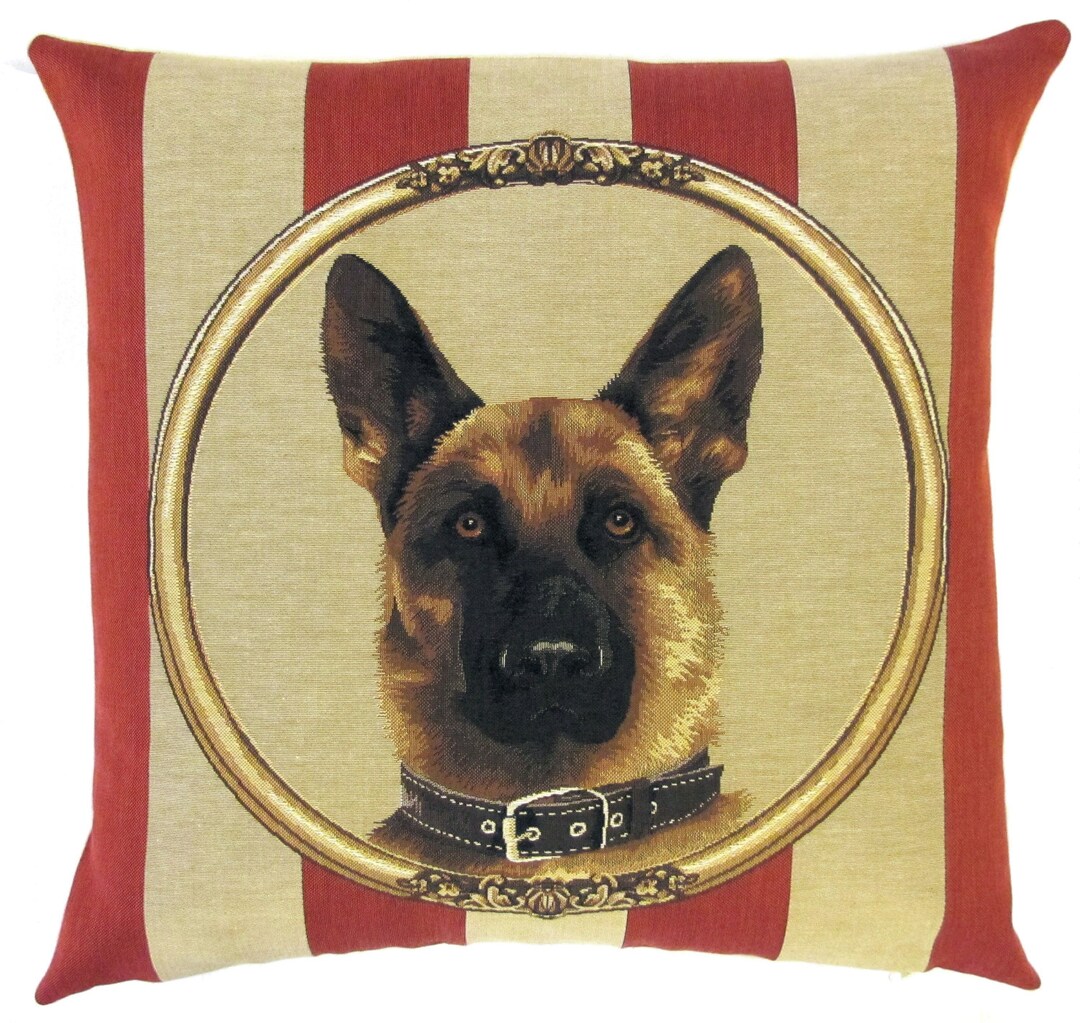 German Shepherd Pillow Cover 18x18 Belgian Tapestry Cushion Etsy