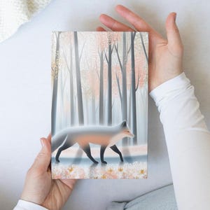 Woodland Writing Journal for Nature Lovers Cozy Fox Hardcover Notebook in Earth Tones Lined Gift for Writers Autumn Aesthetic