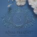 Le Beaux Cadeaux USA reviewed Machine Embroidery Design Blue Baroque Monogram Blank