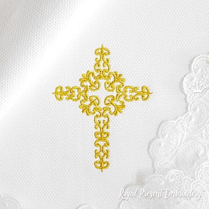 Christian Cross Machine Embroidery Design - 2 sizes