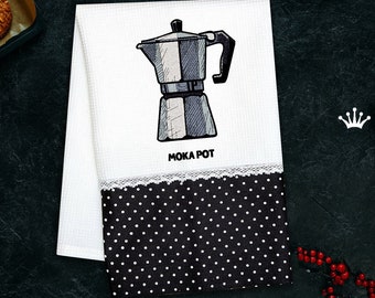 Moka Pot Espresso Machine Embroidery Design - 3 sizes